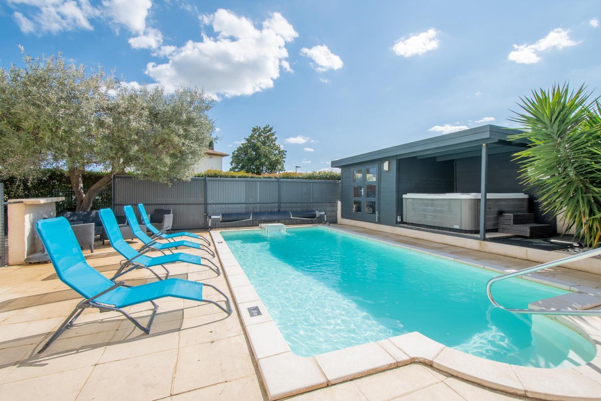 Guesthouse La Costiere - Logements Independants - Espace Piscine Jacuzzi Lunel  Exterior foto